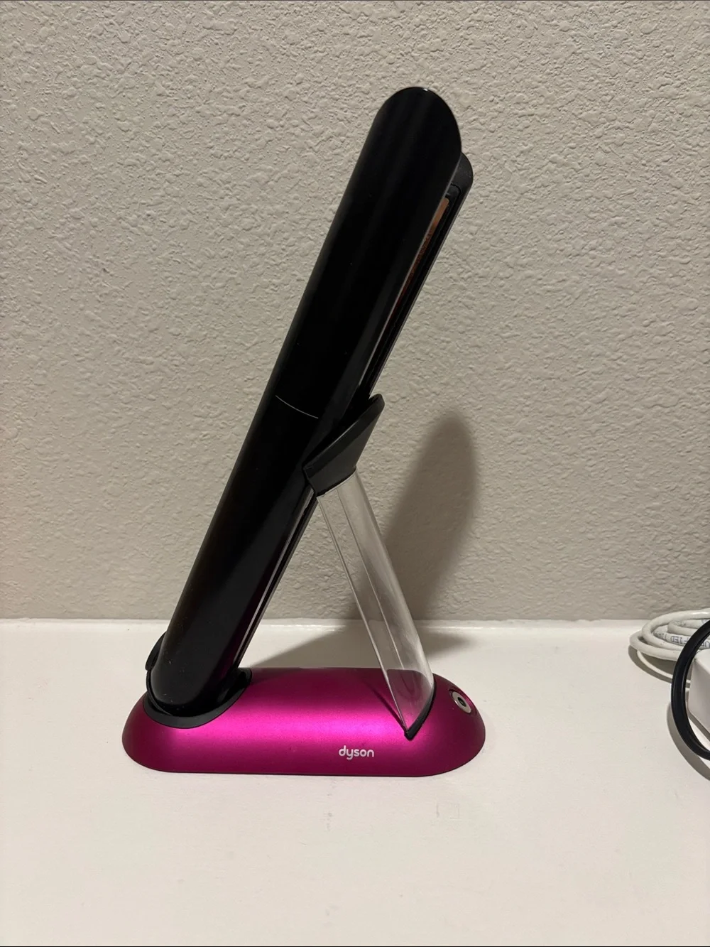 Dyson Black  Styling Iron with Pink Charging Dock